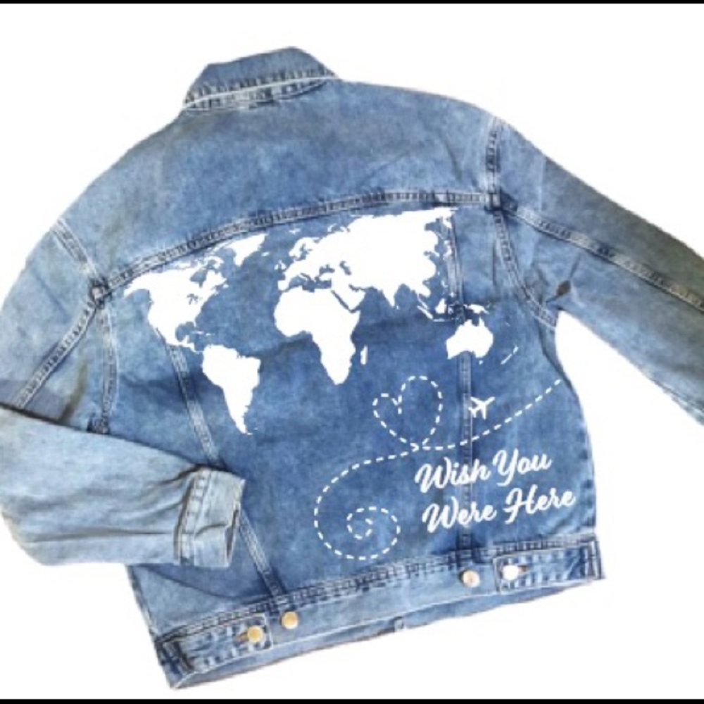 Wish you were here denim jacket